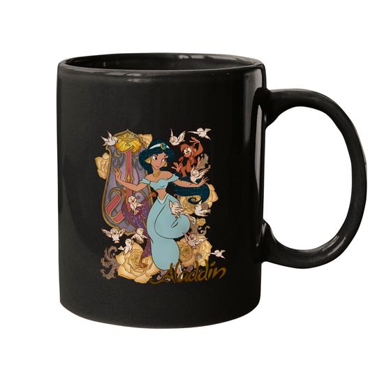 Vintage Princess Jasmine Alladin Mugs,Disney Character Mugs