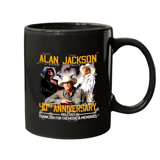 Discover Alan Jackson 40th Anniversary 1983  2023 for the music & Memories Mugs