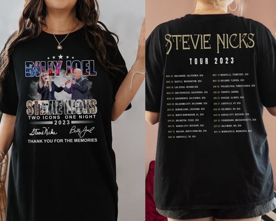 Billy Joel Stevie Nick Tour Shirt