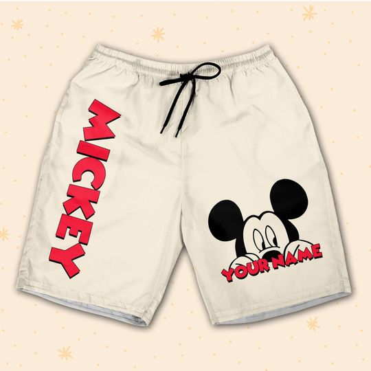 Personalize Jersey Mickey Cute Shorts JS Custom Shorts For Fans Disney