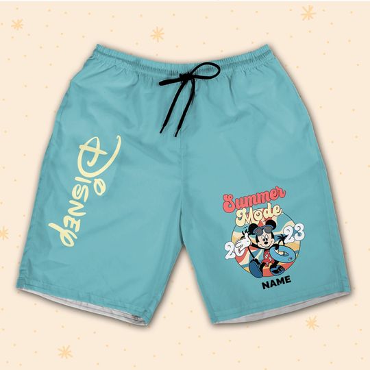 Personalize Disney Mickey Summer Mode Shorts JS Custom Shorts For Fans Disney