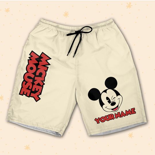 Personalize Mickey Classic Stranded Shorts JS Shorts Sports Outfits Cute Gifts For Fans Disney