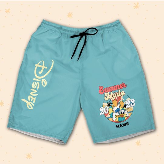 Personalize Disney Donald Summer Mode Shorts JS Shorts Sports Outfits Cute Gifts For Fans Disney