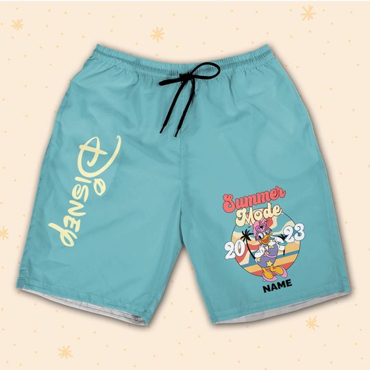 Personalize Disney Daisy Duck Summer Mode Shorts JS Shorts Sports Outfits For Fans Disney