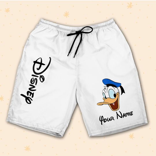 Personalize Donald Music Shorts JS Shorts Sports Outfits Cute Gifts For Fans Disney