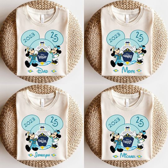 Disney Cruise Line 25th Silver Anniversary At Sea T Shirt