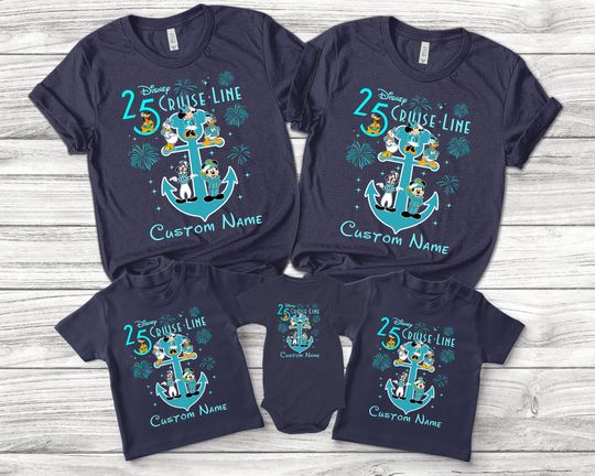 Personalized Disney Cruise Line 2023 Shirt/25th Silver Anniversary at Sea T Shirt