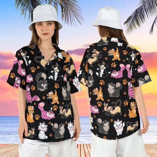 Disneyland Cats Hawaiian Shirt, Cheshire Cat Hawaii Shirt