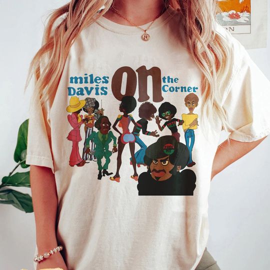 Miles Davis t-shirt - Miles On The Corner - album cover art - John Coltrane