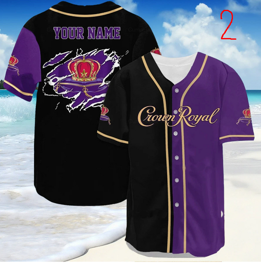 Crown Royal Shirt, Custom Name Crown Royal Baseball Jersey