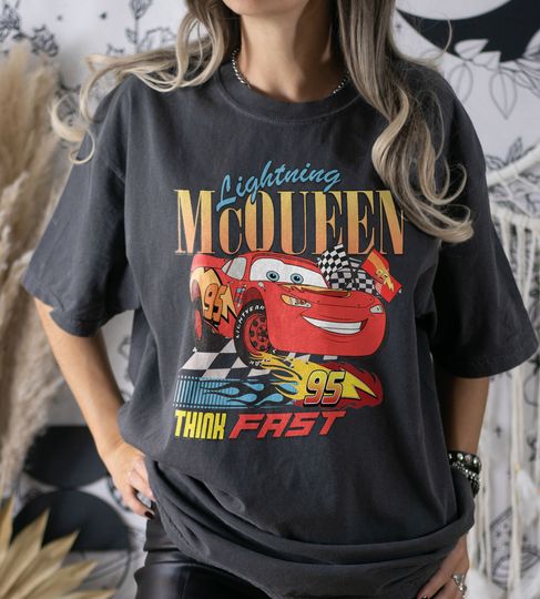 Retro Lightning Mcqueen 95 Shirt, Vintage Disney Cars Shirt