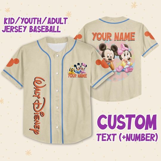 Personalize Disney Baby beige, Custom Name Shirt