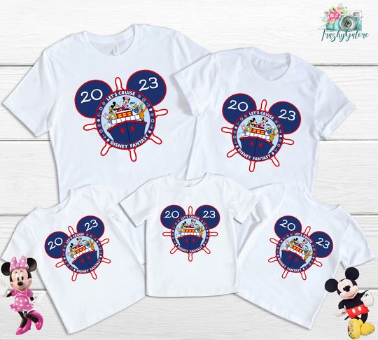 Let's Cruise Disney Fantasy Shirt, Disney Cruise Family Vacation 2023 Shirt