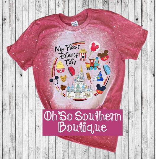 My First Disney Trip Circle Bleached Shirt