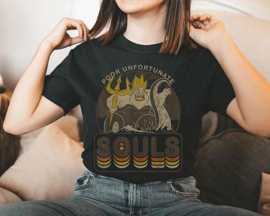 Ursula Poor Unfortunate Souls Retro Shirt, Villains Ursula Sea Witch Shirt, Disney The Little Mermaid Shirt