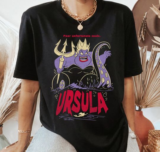 Disney The Little Mermaid Ursula Graphic T-Shirt , Disneyland Family Party Gift Tee, Disneyland Family Party Gift tshirt