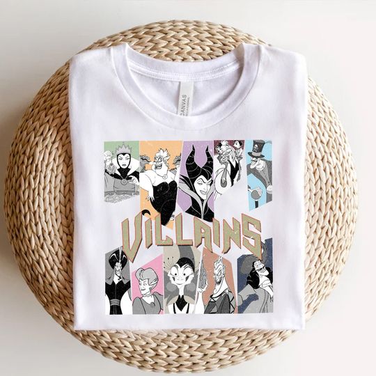 Retro Disney Villains Characters Shirt, Maleficent Ursula Evil Queen Hades Shirt, Disney Villains Group