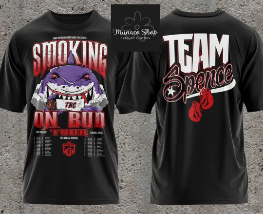 Errol Spence Jr. S.moking On Bud Tour 2023 Shirt, Errol Spence Jr Vs Terence Crawford shirt