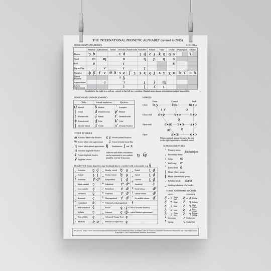 Discover International Phonetic Alphabet IPA Premium Matte Vertical Poster