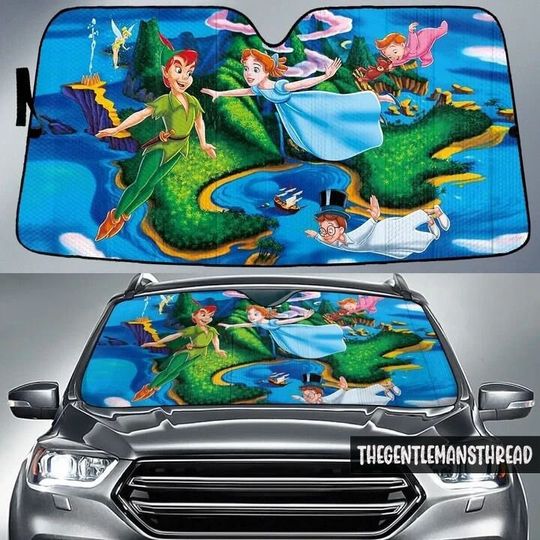 Peter Pan Car Sun Shade, Disney Peter Pan Car Sun Shade, Disney Cartoon Lover Auto Sunshade