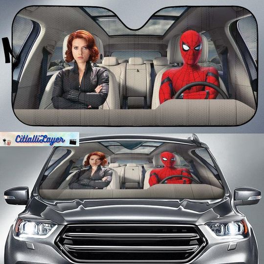 Spider-man Car Sun Shade, Spider-man Sunshade, Sun Shade Panel