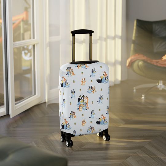 BlueyDad Luggage Cover, BlueyDad Suitcase Cover, Disney Luggage Cover