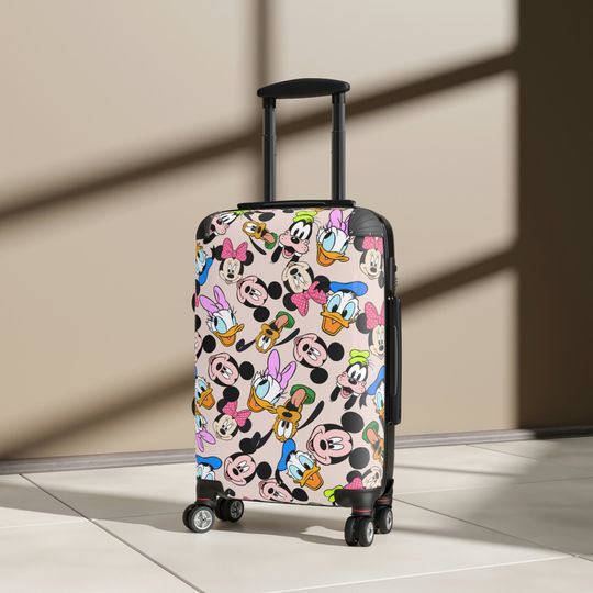 Disney Characters Pattern Luggage Cover,  Funny Disney Luggage Cover