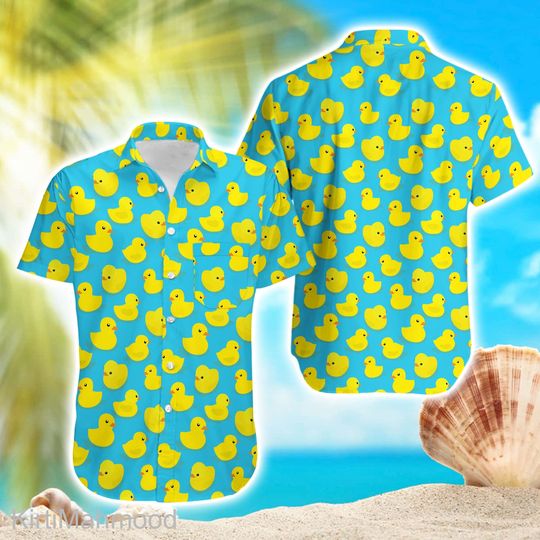Discover Rubber Duck Hawaiian Shirt, Duck Pun Button Up Shirt