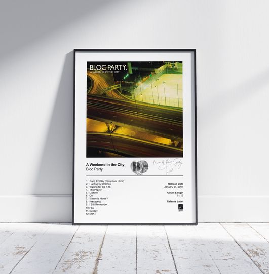 Discover Bloc Party Poster - A Weekend in the City Album Cover Poster