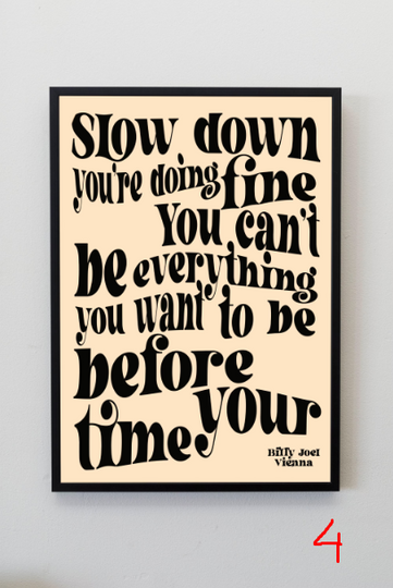 Billy Joel inspired print, Vienna poster