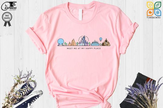 Disney Parks Shirt, Epcot Shirt, Magic Kingdom Shirt, Meet Me At My Happy Place Shirt