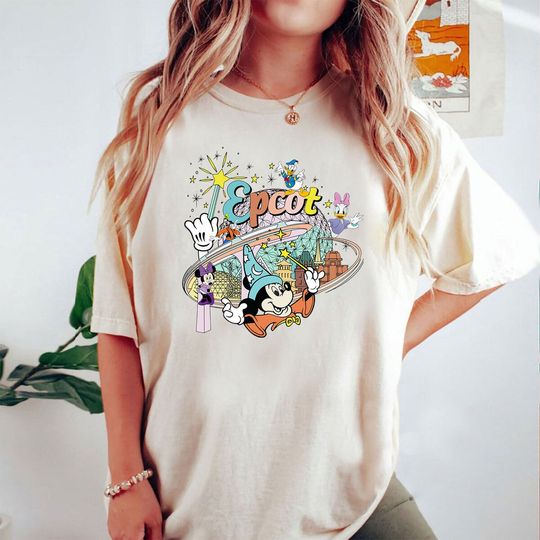 Disney Epcot Shirt, Vintage Epcot 1982 Shirt, Disney Shirt, Mickey And Friend Shirt