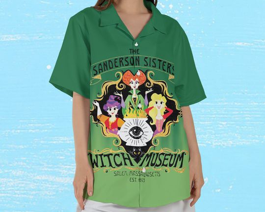 Hocus Pocus Sanderson Sisters Witch Museum Disney Hawaiian Shirt