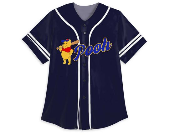 Disney Winnie The Pooh Pooh Bear Piglet Tigger Eeyore Baseball Jersey Shirt
