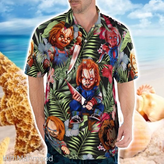 Chucky Shirt, Chucky Hawaiian Shirt/Shorts, Chucky Shirt For Men, Horror Movie Shirt, Horror Fan Shirt