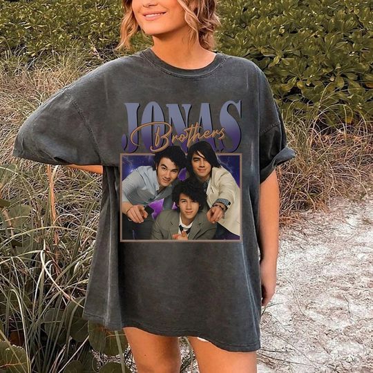 Jonas Brothers Vintage T-Shirt, Jonas Five Albums One Night Tour Shirt, Jonas Brothers 2023 Tour Shirt, Jonas 90's Tee, Comfort Colors Shirt