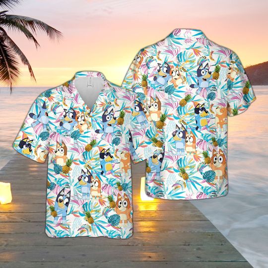 BlueyDad Hawaiian Shirt, BlueyDad Birthday Hawaiian Shirt