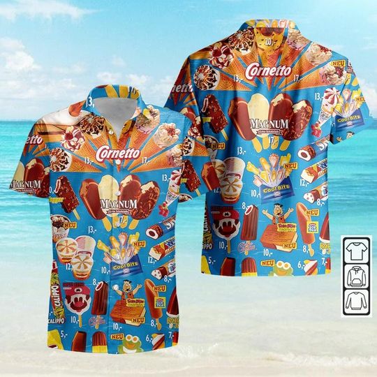 Ice Cream 3D Hawaiian Shirt