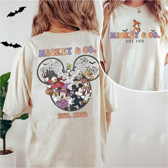 Retro Mickey & CO Est.1928 Shirt, Disney Skeleton Shirts, Vintage Disney World Shirt
