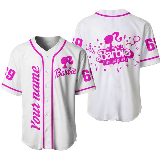 Barbie Jersey Shirt, Custom Baseball Jersey Shirt