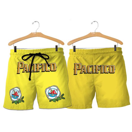 Pacifico Cerveza Horizontal Text Shorts