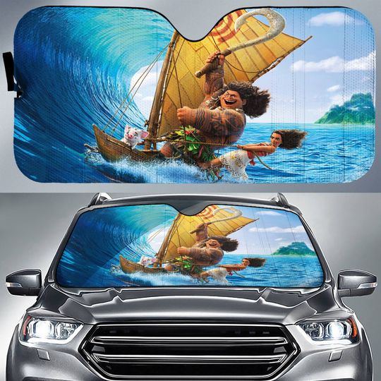Moana Ride the Wave, Princess Moana Car Sun Shade