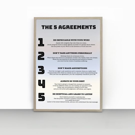 Discover 5 Agreements Premium Matte Vertical Poster