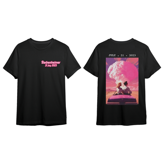 Barbenheimer Barbie Movie Oppenheimer Shirt, 2 Side Barbie Movie T-Shirt
