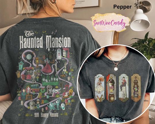 Haunted Mansion Shirt, The Haunted Mansion Map Shirt, Retro Disney Halloween Shirt