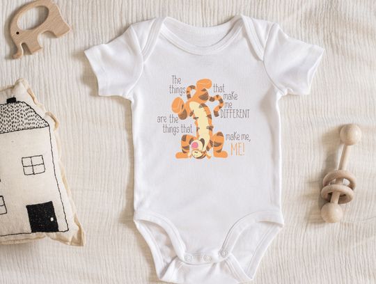 Tigger Baby Onesie, Tigger Baby, Pooh Bear Onesie, Pooh Bear, Disneyland Baby