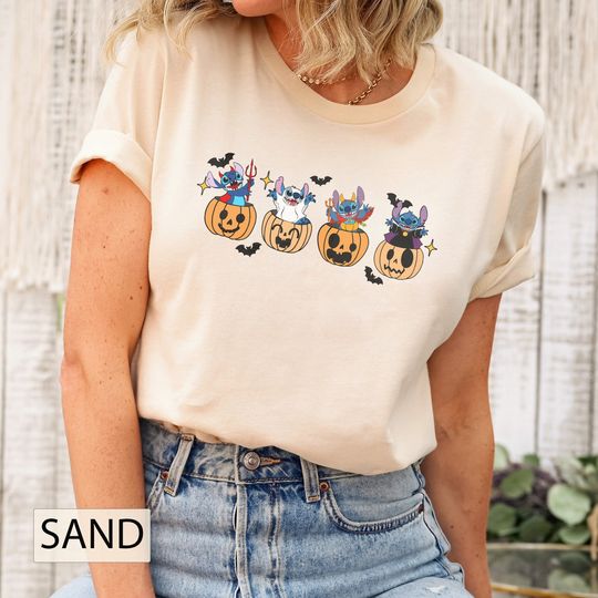 Cute Disney Halloween Shirt, Disney Stitch Shirt, Disney Winnie the Pooh Shirt, Halloween Party Shirt, Trick or Treat Tee, Halloween Pumpkin