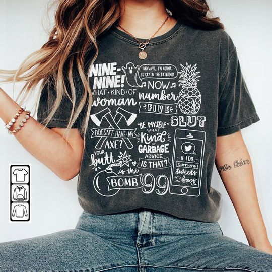 Brooklyn Nine Nine Doodle Art Shirt, Vintage Brooklyn Nine Nine TV