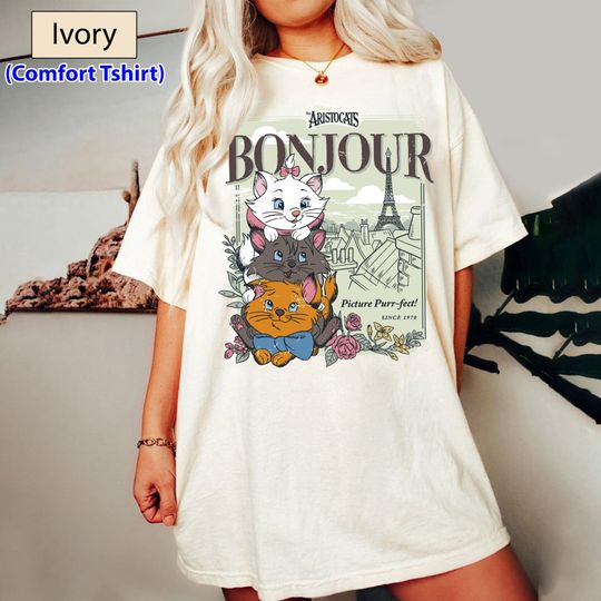 Disney The Aristocats Bonjour Shirt, Cat Lover Shirt