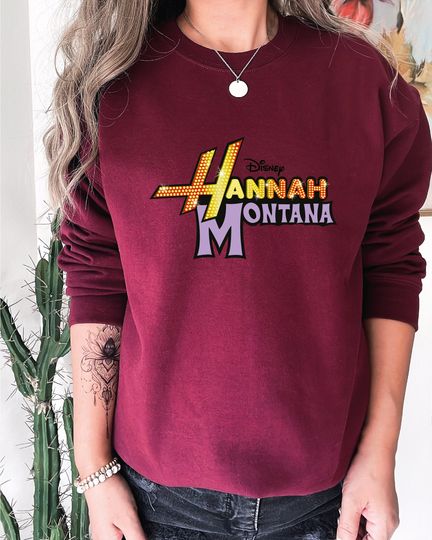 Disney Hannah Montana Logo Sweatshirt, Disney Vacation Sweatshirt